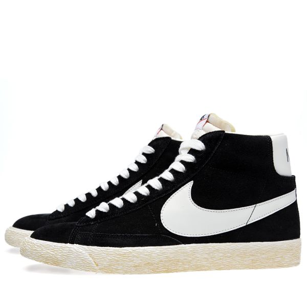 nike blazer hi suede vintage black white