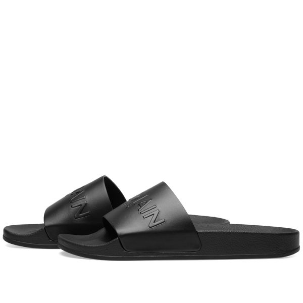 Balmain Leather Slide Black | END. (JP)