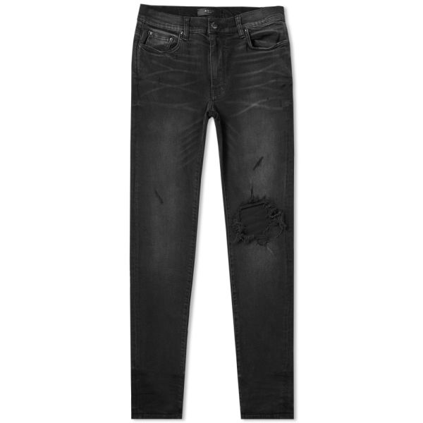 Amiri broken jeans black clearance
