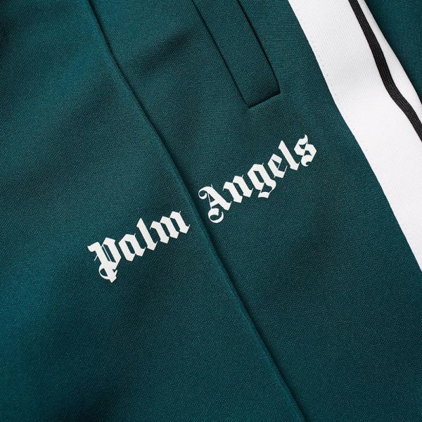 green and white track pants