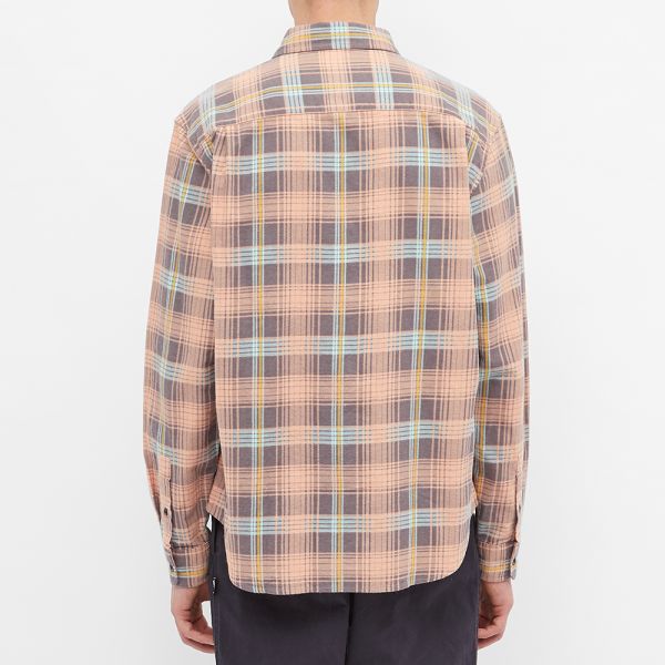 Stussy Lawrence Plaid Shirt Peach | END 