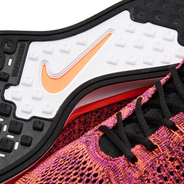 nike flyknit racer orange black