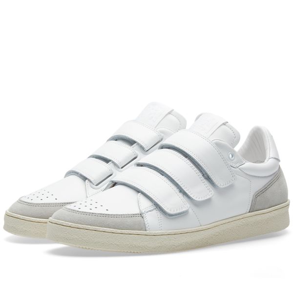 white velcro trainers