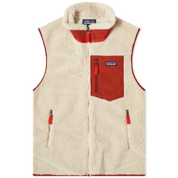Patagonia Classic Retro X Vest Natural Barn Red End