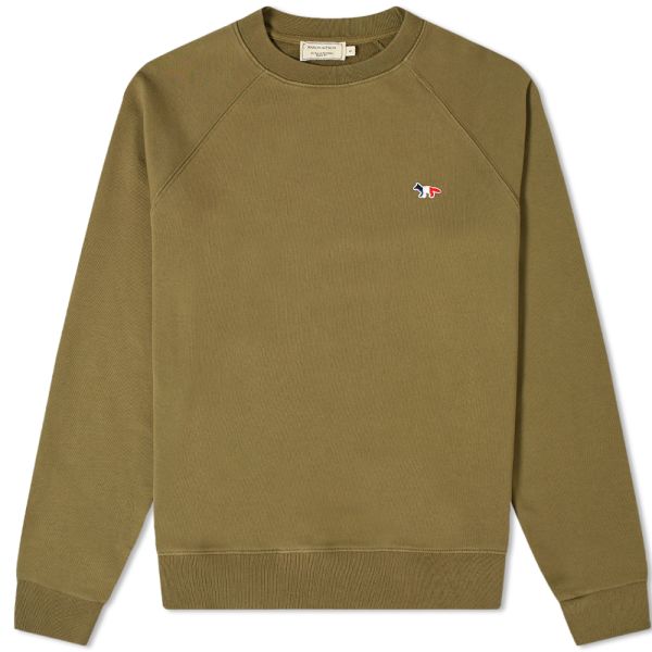 maison kitsuné tricolour fox crew sweat