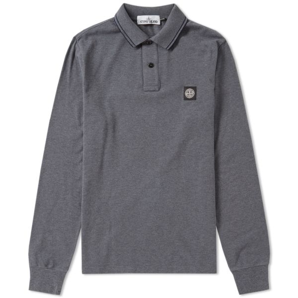 stone island slim fit long sleeve polo