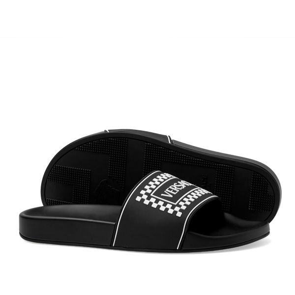 versace pool slides black