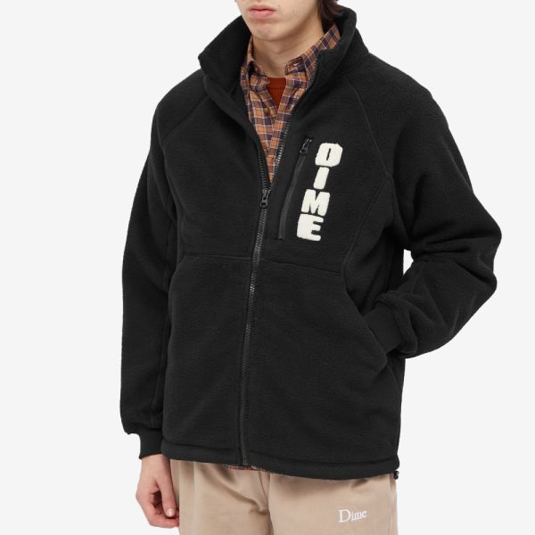 Dime Hi Pile Sherpa Jacket Black | END 