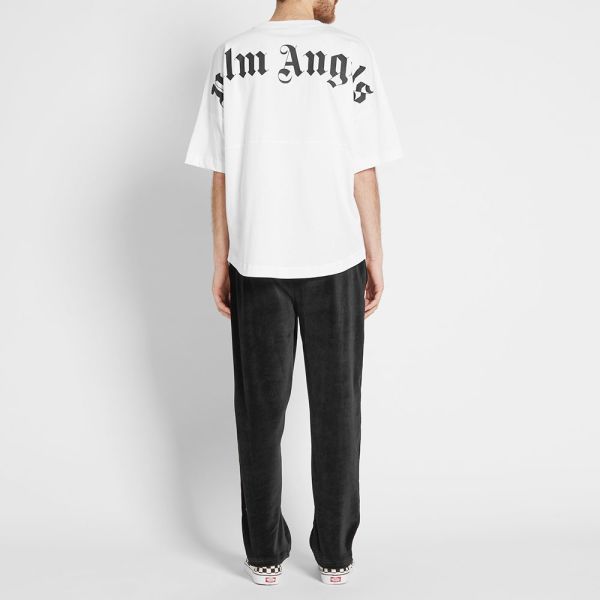 Palm Angels Mock Neck Tee White \u0026 Black 