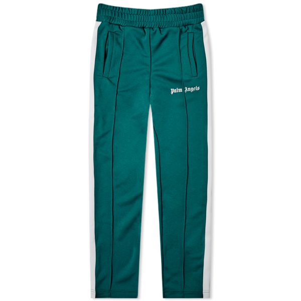 green and white track pants
