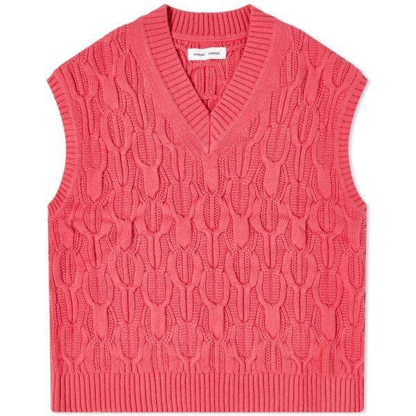 oversized pink sweater vest
