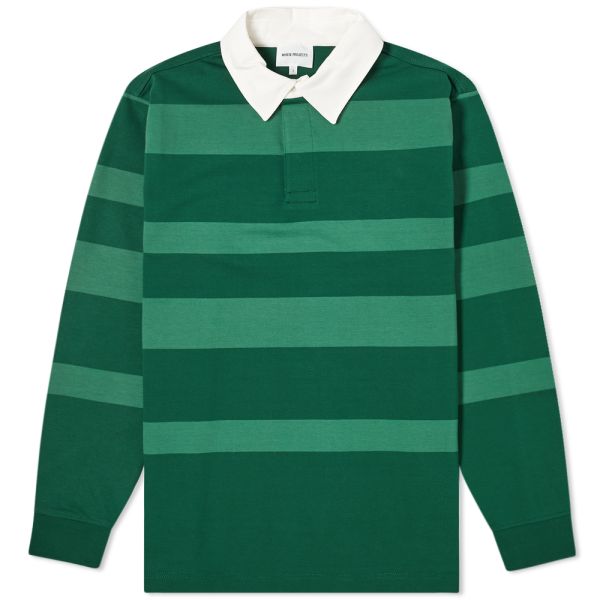 Green striped rugby shirt clearance