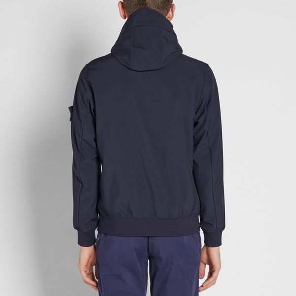stone island softshell hooded lightweight jacket