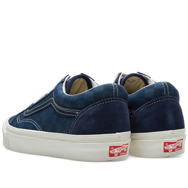 vans vault og old skool lx checkerboard & majolica blue