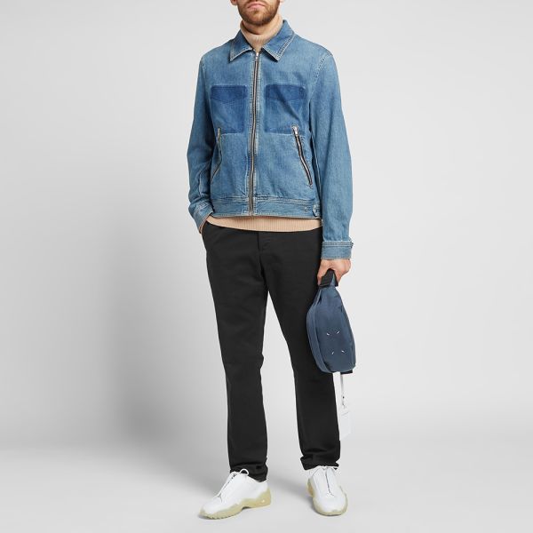 zip denim shirt