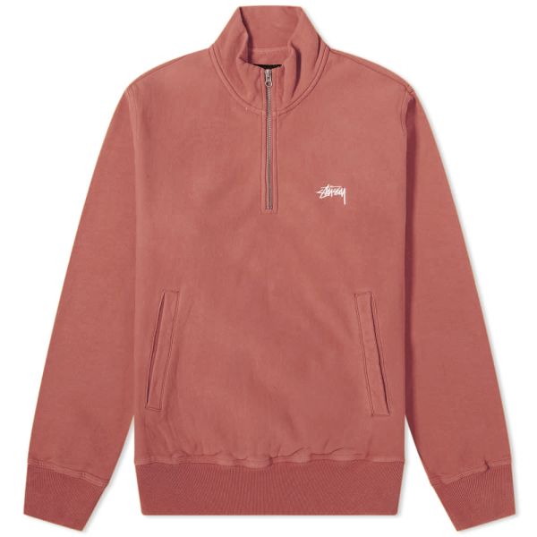 Stussy logo half zip sweat clearance