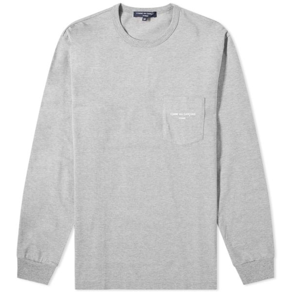 Comme des Garcons Homme Long Sleeve Logo Pocket Tee 国内店舗正規品 COMME HOMME T-SHIRT GARCONS des Tシャツ/カットソー(半袖/袖なし)