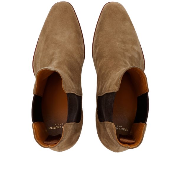 saint laurent suede chelsea boots