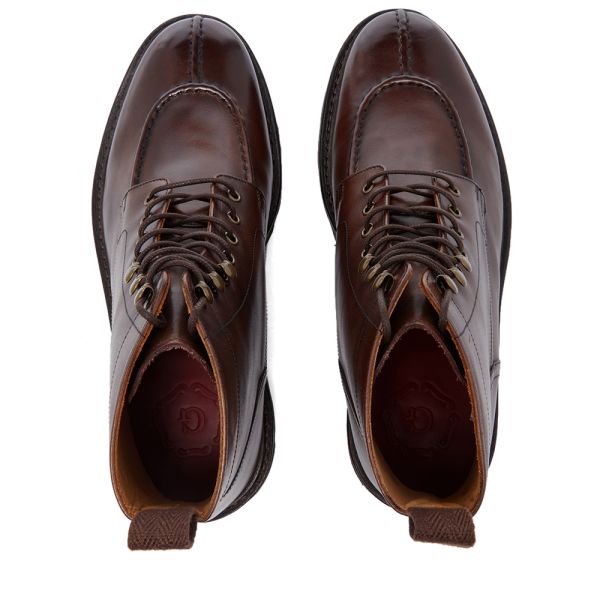 Brown moc toe boots clearance