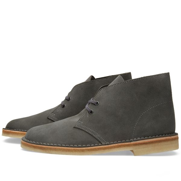 clarks dark grey desert boots