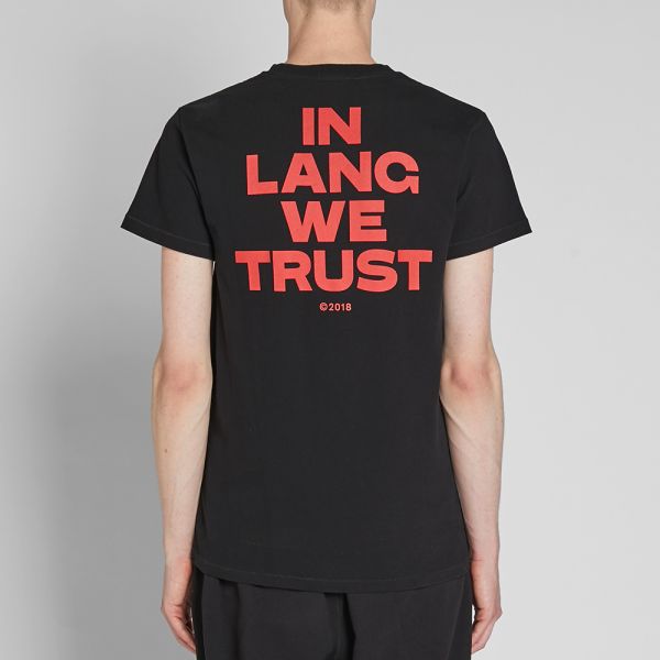 Helmut lang in lang we trust t shirt clearance