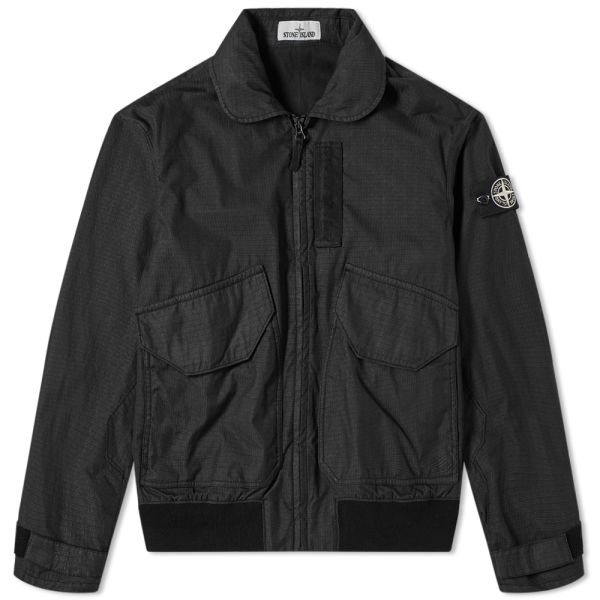 Stone island reflective weave zip bomber jacket clearance