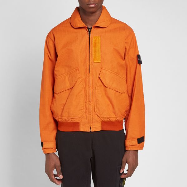 Stone island reflective weave zip bomber jacket clearance