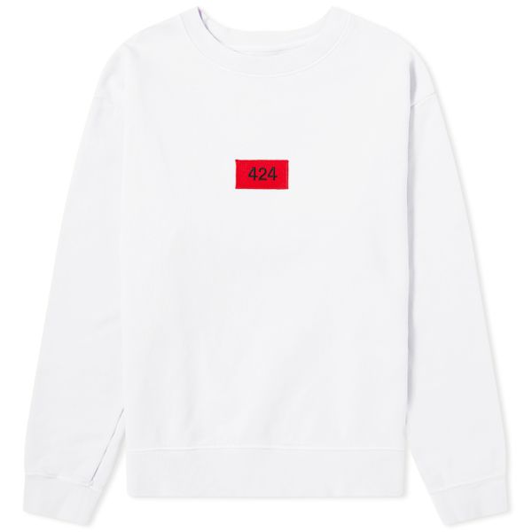 424 Box Logo Crew Sweat White | END. (RU)