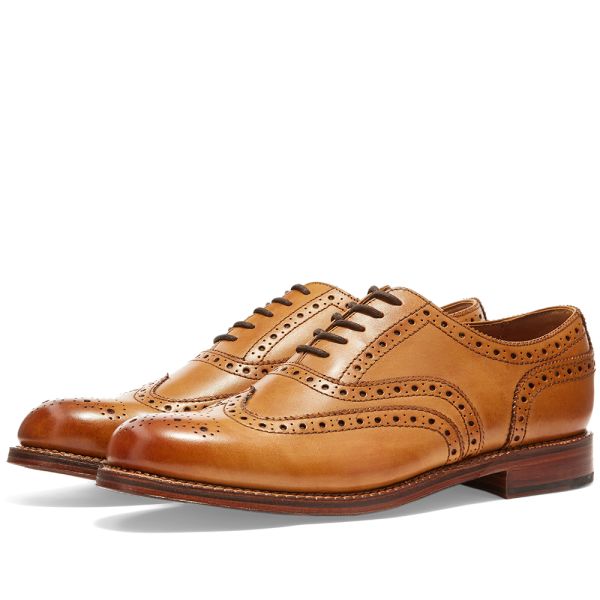 GRENSON グレンソン　STANLEY Stanley | Mens Oxford Brogue in Tan Calf Leather with a