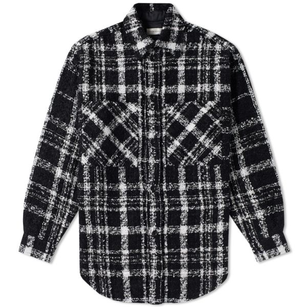 Faith Connexion Tweed Overshirt Black 