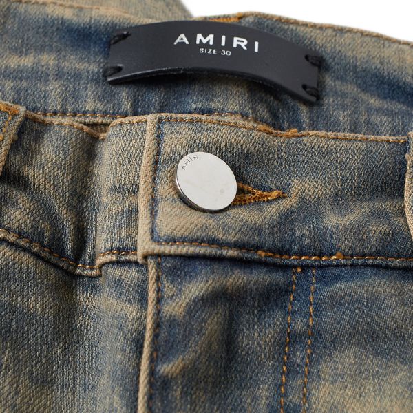 artist broken jean dirty indigo