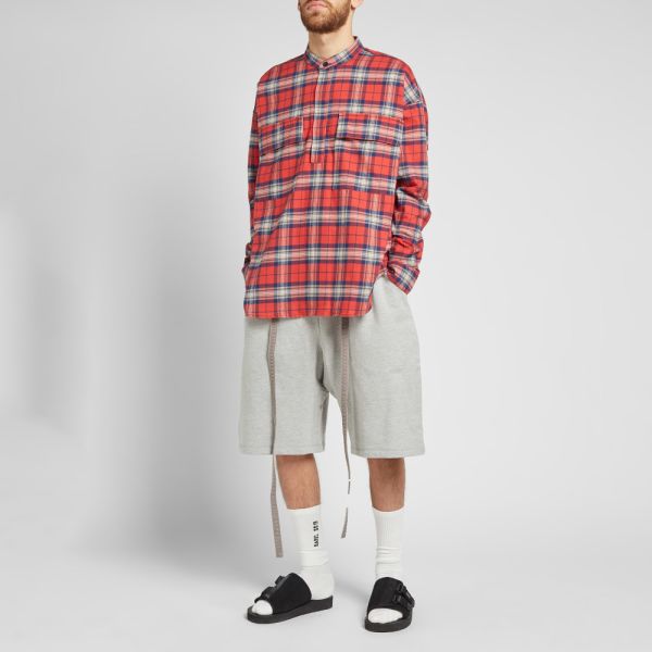 fear of god plaid pullover henley