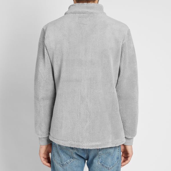 mki sherpa quarter zip grey