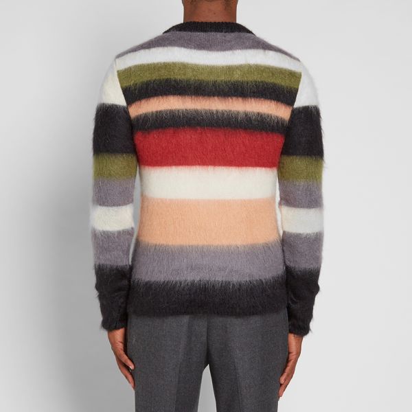 Saint Laurent Mohair Stripe Crew Knit Multicolour END. (US)