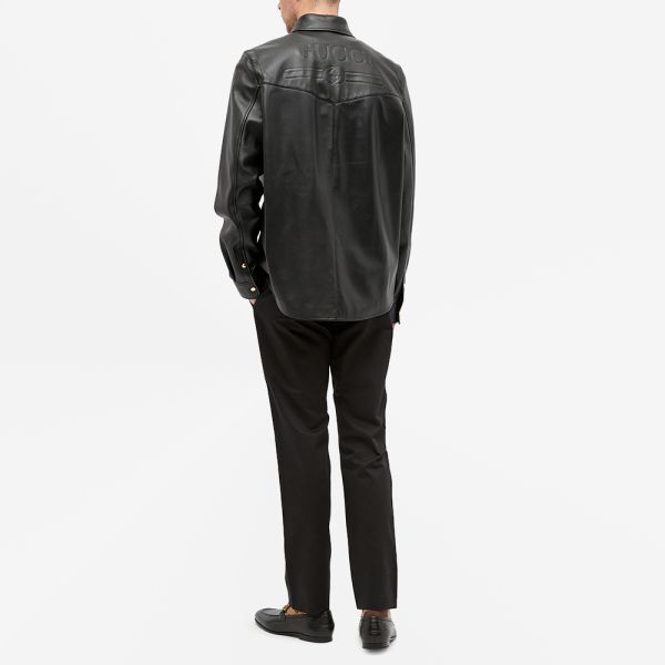 Gucci leather shirt clearance