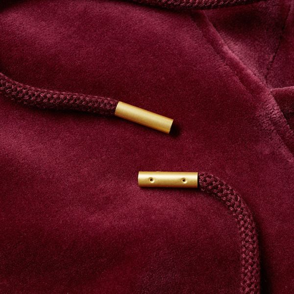 adidas velour hoodie maroon