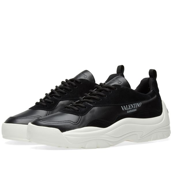 valentino bansi leather trainers