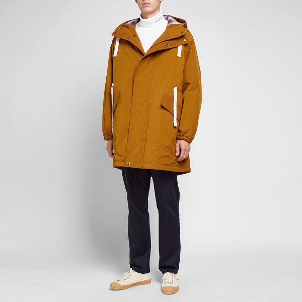 【Acne Studios】Fishtail Parka Acne Studios Tech-twill Fishtail Parka Olive Green/taupe Grey
