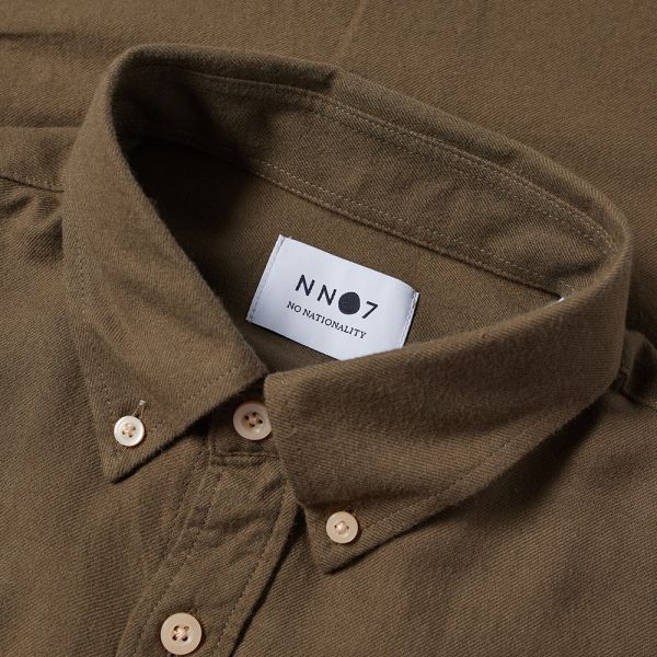NN07 Levon Button Down Flannel Shirt 