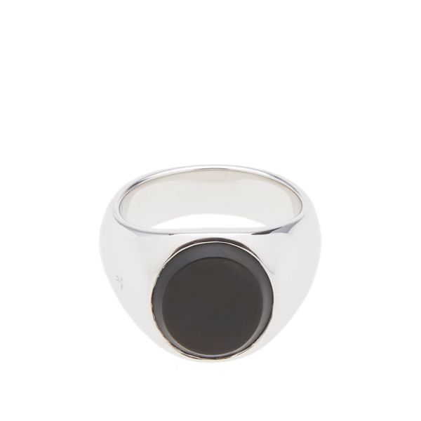 Tom Wood Oval Black Onyx Ring Silver End