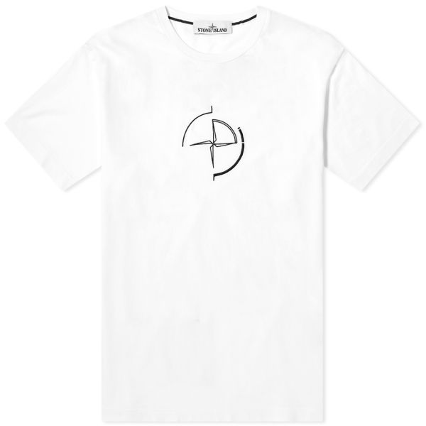 Stone island back logo t shirt clearance