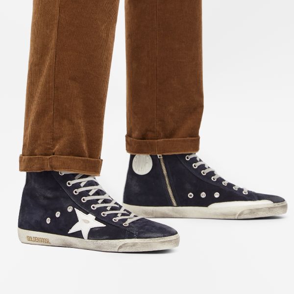 Golden goose blue high tops clearance