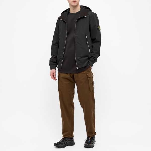 Stone Island Soft Shell R Hooded Jacket Black End