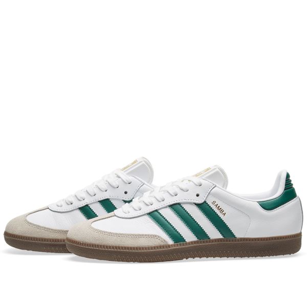 adidas samba green and white