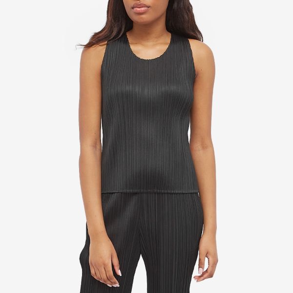 Pleats Please Issey Miyake Pleats Sleeveless Top Black | END. (US)