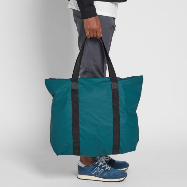 teal tote bag