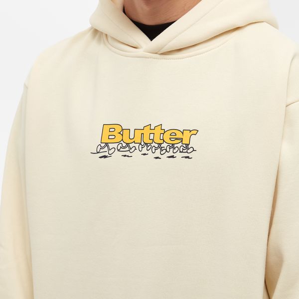 Butter Goods Running Logo Hoody Bone END. (US)