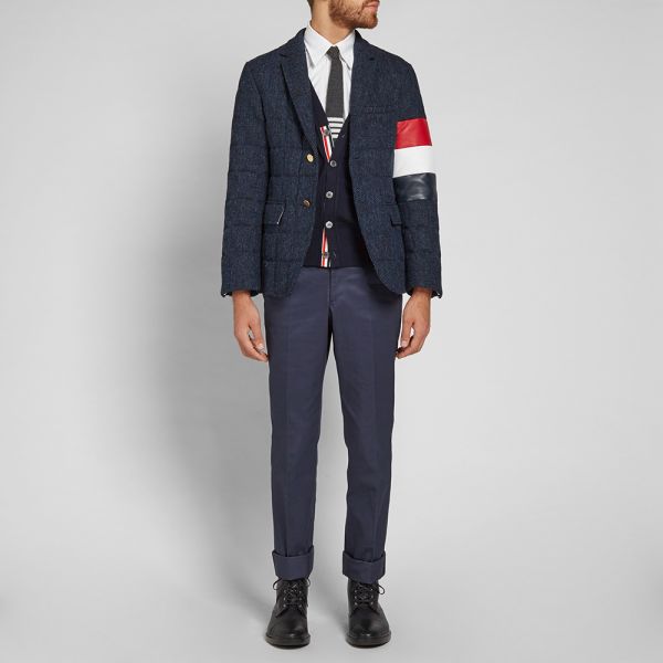 navy stripe harris tweed blazer