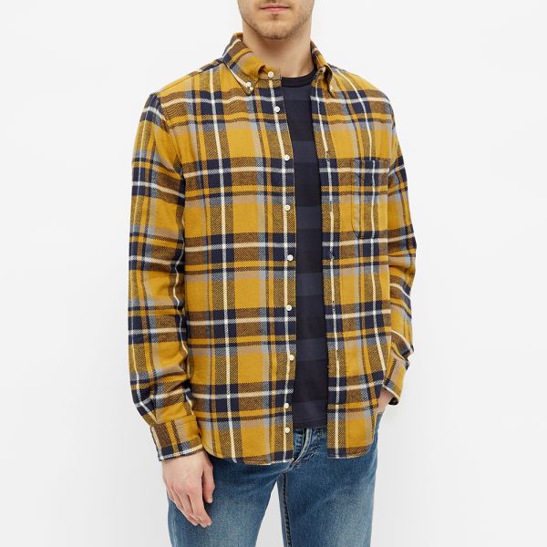 Navy and yellow flannel Clearance