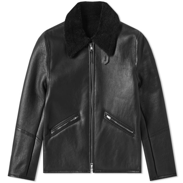 our legacy flight jacket black shearling